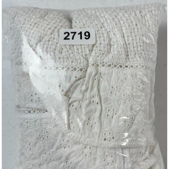 Rebecca Taylor Women's Netted‎ Eyelet Tie-Waist Cap Sleeve Dress Size 4 - Picture 13 of 13